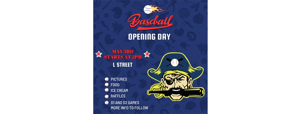 Opening Day Saturday, May 3rd